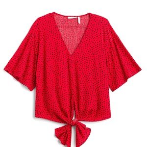 LUQ Rhee Tie Front Top (Stitch Fix)